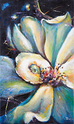 Die K&uuml;nstlerin Tosca Zaprianova, Nacht Blume, 30/50 cm., Oil, Preis: EUR 175
